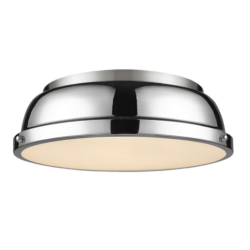 Duncan Two Light Flush Mount Pewter