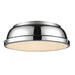 Golden - 3602-14 PW-CH - Two Light Flush Mount - Duncan - Pewter
