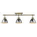 Golden - 3602-3SF AB-CH - Three Light Semi-Flush Mount - Duncan - Aged Brass