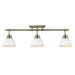 Golden - 3602-3SF AB-WHT - Three Light Semi-Flush Mount - Duncan - Aged Brass