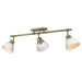 Golden - 3602-3SF AB-WHT - Three Light Semi-Flush Mount - Duncan - Aged Brass