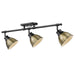 Golden - 3602-3SF BLK-AB - Three Light Semi-Flush Mount - Duncan - Matte Black