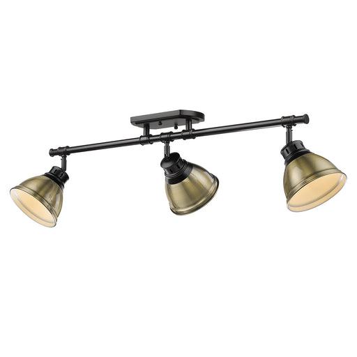 Duncan Three Light Semi-Flush Mount Matte Black