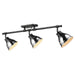 Golden - 3602-3SF BLK-CH - Three Light Semi-Flush Mount - Duncan - Matte Black