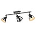 Golden - 3602-3SF BLK-CH - Three Light Semi-Flush Mount - Duncan - Matte Black