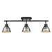 Golden - 3602-3SF BLK-PW - Three Light Semi-Flush Mount - Duncan - Matte Black