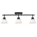 Golden - 3602-3SF BLK-WHT - Three Light Semi-Flush Mount - Duncan - Matte Black
