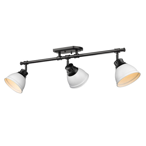 Duncan Three Light Semi-Flush Mount Matte Black