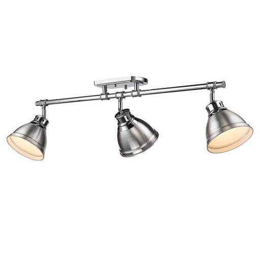 Duncan Three Light Semi-Flush Mount Chrome