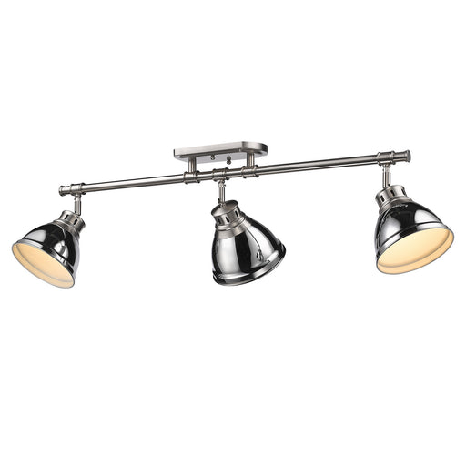 Duncan Three Light Semi-Flush Mount Pewter