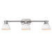 Golden - 3602-3SF PW-WHT - Three Light Semi-Flush Mount - Duncan - Pewter
