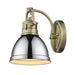 Golden - 3602-BA1 AB-CH - One Light Vanity - Duncan - Aged Brass