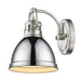 Golden - 3602-BA1 PW-CH - One Light Vanity - Duncan - Pewter