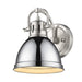 Golden - 3602-BA1 PW-CH - One Light Vanity - Duncan - Pewter