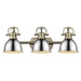 Golden - 3602-BA3 AB-CH - Three Light Vanity - Duncan - Aged Brass