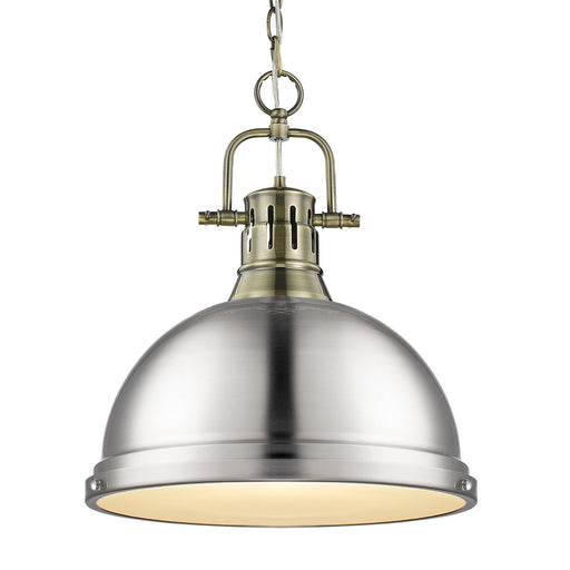 Duncan One Light Pendant Aged Brass