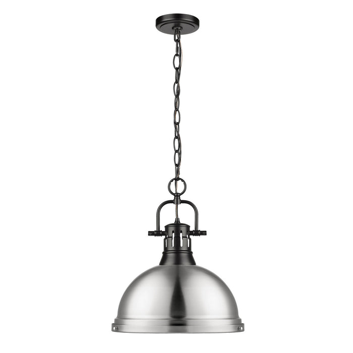 Golden - 3602-L BLK-PW - One Light Pendant - Duncan - Matte Black