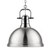 Golden - 3602-L CH-PW - One Light Pendant - Duncan - Chrome