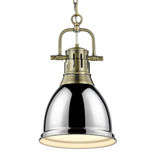 Duncan One Light Pendant Aged Brass