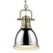 Golden - 3602-S AB-CH - One Light Pendant - Duncan - Aged Brass
