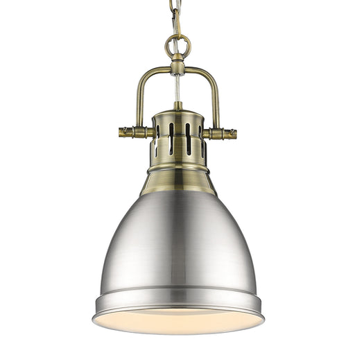Duncan One Light Pendant Aged Brass
