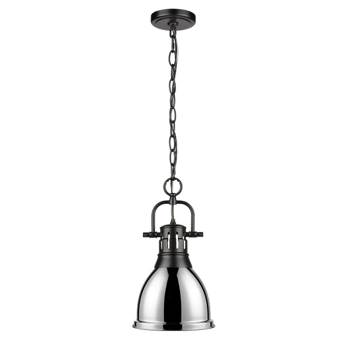 Golden - 3602-S BLK-CH - One Light Pendant - Duncan - Matte Black