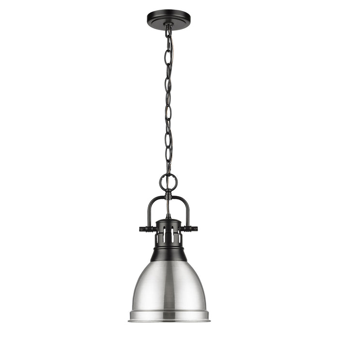 Golden - 3602-S BLK-PW - One Light Pendant - Duncan - Matte Black