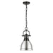 Golden - 3602-S BLK-PW - One Light Pendant - Duncan - Matte Black