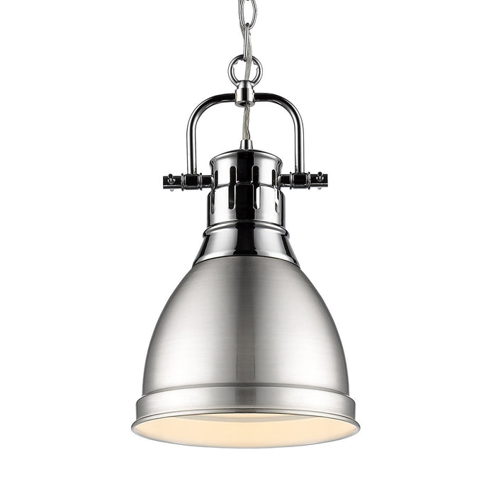 Golden - 3602-S CH-PW - One Light Pendant - Duncan - Chrome
