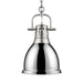 Golden - 3602-S PW-CH - One Light Pendant - Duncan - Pewter