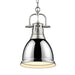 Golden - 3602-S PW-CH - One Light Pendant - Duncan - Pewter