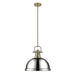 Golden - 3604-L AB-CH - One Light Pendant - Duncan - Aged Brass