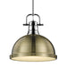 Golden - 3604-L CH-AB - One Light Pendant - Duncan - Chrome