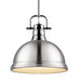 Golden - 3604-L CH-PW - One Light Pendant - Duncan - Chrome