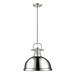Golden - 3604-L PW-CH - One Light Pendant - Duncan - Pewter