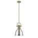 Golden - 3604-S AB-PW - One Light Pendant - Duncan - Aged Brass