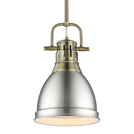 Duncan One Light Pendant Aged Brass