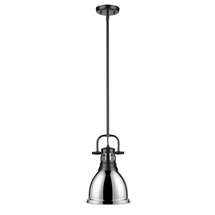 Golden - 3604-S BLK-CH - One Light Pendant - Duncan - Matte Black
