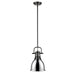 Golden - 3604-S BLK-CH - One Light Pendant - Duncan - Matte Black