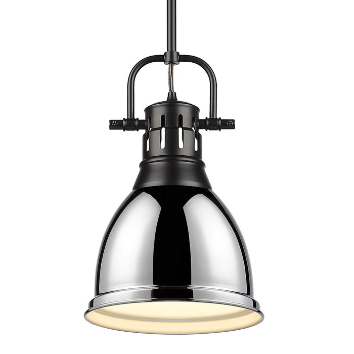 Golden - 3604-S BLK-CH - One Light Pendant - Duncan - Matte Black