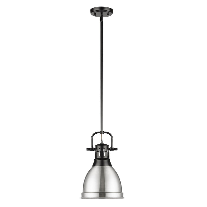 Golden - 3604-S BLK-PW - One Light Pendant - Duncan - Matte Black