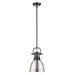 Golden - 3604-S BLK-PW - One Light Pendant - Duncan - Matte Black
