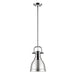 Golden - 3604-S CH-PW - One Light Pendant - Duncan - Chrome