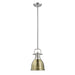 Golden - 3604-S PW-AB - One Light Pendant - Duncan - Pewter