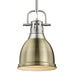 Golden - 3604-S PW-AB - One Light Pendant - Duncan - Pewter