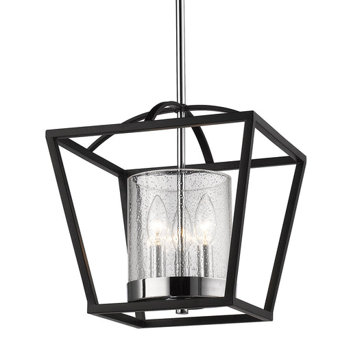 Mercer Three Light Mini Chandelier Matte Black