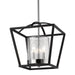 Golden - 4309-M3 BLK-SD - Three Light Mini Chandelier - Mercer - Matte Black