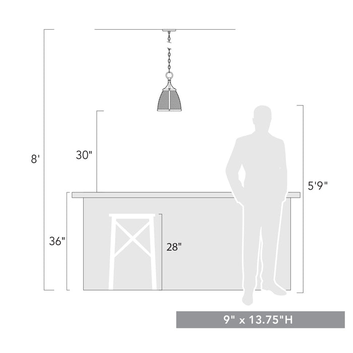 Golden - 7019-M1L PR - One Light Mini Pendant - Calgary - Pebbled Rust