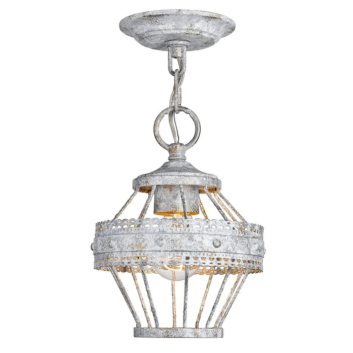 Golden - 7856-1SF OY - One Light Semi-Flush Mount - Ferris - Oyster
