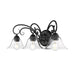 Golden - 8606-BA3 BLK-CLR - Three Light Vanity Light - Homestead - Matte Black